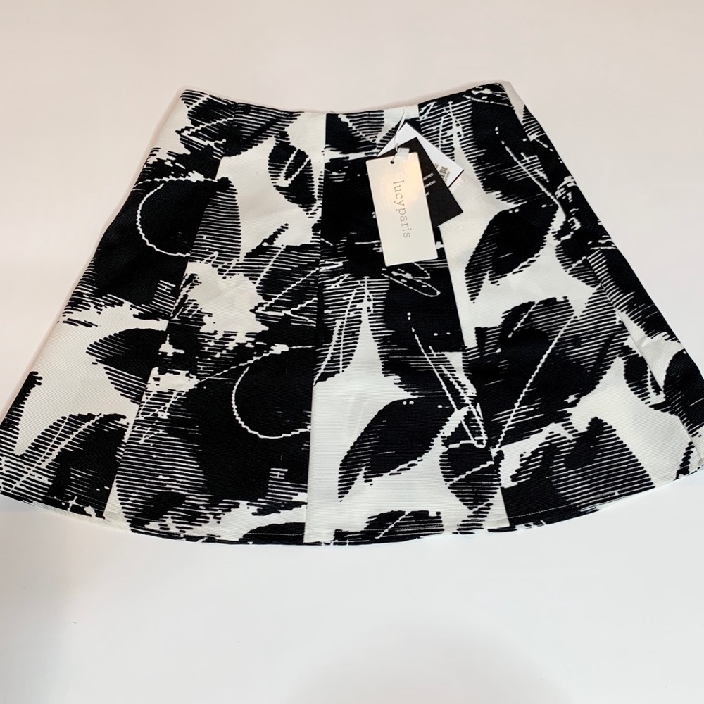 Lucy Paris Black & White A-Line Skirt